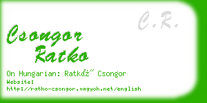 csongor ratko business card